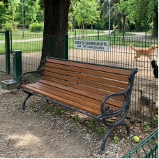 Panchina Tedesca legno esotico per parco e giardino 4017
