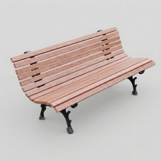 Panchina foresta ghisa legno esotico. 4029