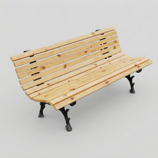 Panchina foresta ghisa legno pino. 4029/PINO