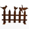 Decorazione in Metallo per Giardino con Uccellini su Staccionata. FENCE