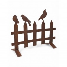 Decorazione in Metallo per Giardino con Uccellini su Staccionata. FENCE-BIS Decorazione in Metallo per Giardino con Uccellini su Staccionata. FENCE-BIS