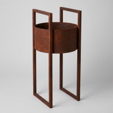 Brucialegna da Esterno in Metallo Effetto Corten: MONOLITE