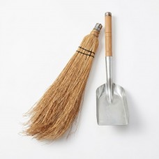 Set Scopino e Paletta in Fibra Naturale e Metallo Galvanizzato.FLEA