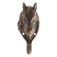 Appendiabiti gancio a muro in ottone decoro cavallo Art. 96-A