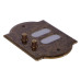 Campanello 2 pulsante da muro ottone brunito. 340-A