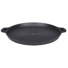 Piastra di cottura ondulata tonda con manici in ghisa. BISSØ33