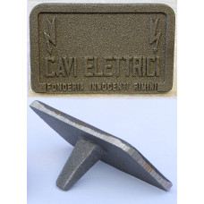 Segnacavo universale ghisa Cavi Elettrici. SEGNACAVO9X14