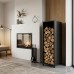 Portalegna da Interno Moderno in Ferro Nero. BAT