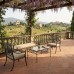 Salotto da Giardino in Ferro Forgiato MILOS - Divano e Poltrone da Esterno