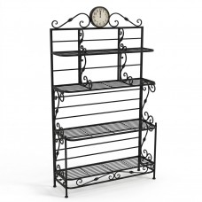 Scaffale Etagere in Ferro Battuto con Orologio. NOX