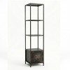 Libreria Industriale in Ferro con Mobiletto Inferiore. WILDE