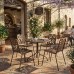 Set da Giardino con Tavolo Rotondo e 4 Sedie in Metallo. Smooth