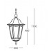 Lanterna a Sospensione in Alluminio Stile Classico. SERIE 12100-A Art. 014