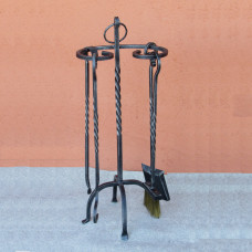 Kit attrezzi camino, focolare ferro. NALY