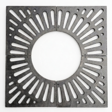 Griglia protezione aiuola albero ghisa 150x150xd80. 11174