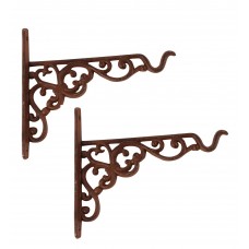 Coppia ganci portafiori in ghisa decoro classico. CFI-BPH28