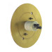 Campanello 1 pulsante ottone lucido tondo. CLAP