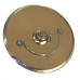 Campanello 1 pulsante ottone lucido tondo. CLAP