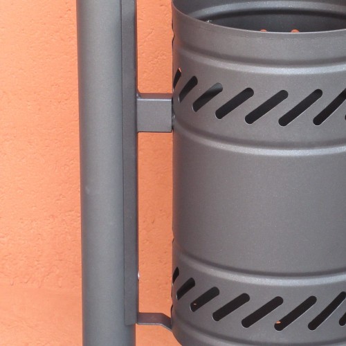 Cestino Pubblicitario Arregui E2301 Acciaio 7,5L - Nero