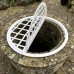 Copertura circolare in ferro forgiato per pozzo Copertura circolare in ferro forgiato per pozzo
