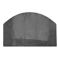 Lastra liscia stondata in ghisa per camino o stufa cm 33,5x50.