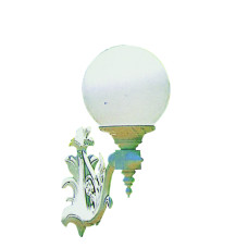 Applique 1 punto luce a parete in alluminio. Globo 0206