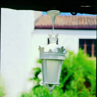 Lanterna in alluminio a sospensione per portico e terrazzo. Farol 0305