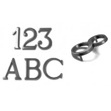 Numeri civici e Lettere in ottone Verniciato ANTRACITE h. cm 5