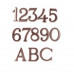 Numeri civici e Lettere in ottone BRUNITO h. cm 5