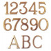 Numeri civici e Lettere in ottone LUCIDO h. cm 8