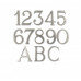 Numeri civici e Lettere in ottone CROMATO h. cm 8