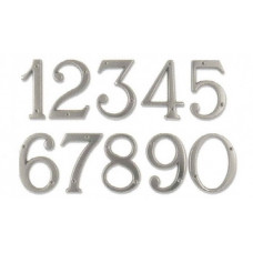 Numeri civici in ottone CROMATO h. cm 12