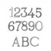 Numeri civici e Lettere in ottone CROMATO h. cm 5