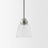 Lampadario a Sospensione in Vetro Trasparente e Metallo. Little