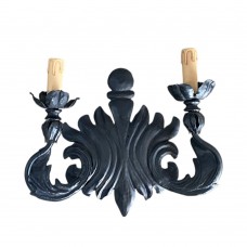 Applique in ferro forgiato due punti luce. YUTA
