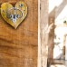 Attaccapanni singolo cuore legno-ferro. Astrid