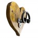 Attaccapanni singolo cuore legno-ferro. Astrid