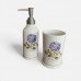 Set dispenser da lavandino in ceramica. ORTENSIA