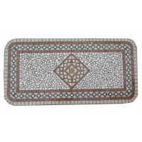 Piano tavolo mosaico rettangolare. CELEO cm 200x100