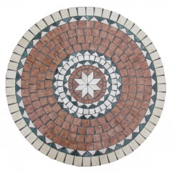 Piani Tavolo in Mosaico a Tessere di Marmo