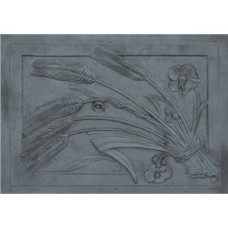 Lastra in ghisa per caminetto spiga cm 70×h.50. PIAORN47-BIS