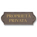 Piastra Proprieta' Privata in ottone. PP/OX Piastra Proprieta' Privata in ottone. PP/OX