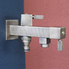 Rubinetto doppia erogazione ottone moderno per fontane. 13373/C1