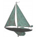 Segnavento  in rame tridimensionale. Barca a Vela Grande Art. 5077/2