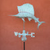 Segnavento in rame antichizzato per tetto. Pesce Vela Sailfish Art.5079/6