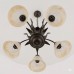 Lampadario a 5 luci a soffitto in ferro e vetro. SMAG
