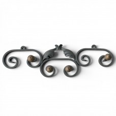 Attaccapanni da parete in ferro e ottone. MILO