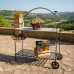 Carrello Barbecue in ferro e travertino. GRILL
