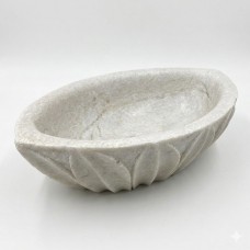 Ciotola in marmo bianco ovale. JADE