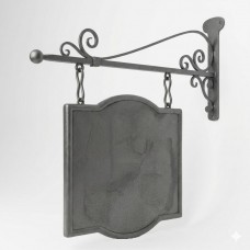 Insegna a bandiera in ferro battuto. SIGN